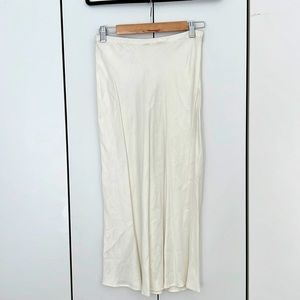 White Zara midi skirt